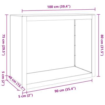  Firewood Rack Anthracite 100x40x80 cm Steel