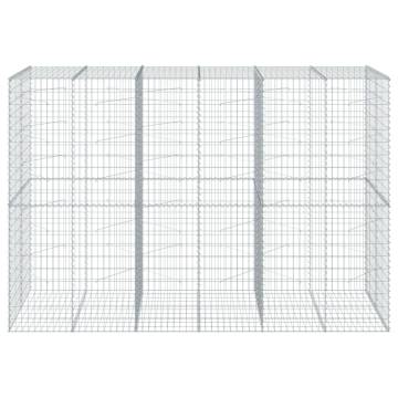  Gabion Basket with Cover 300x100x200 cm Galvanised Iron