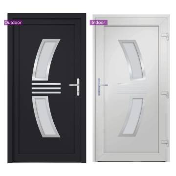  Front Door Anthracite 88x200 cm PVC