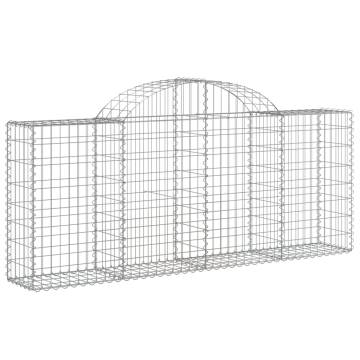 Arched Gabion Baskets 20 pcs 200x30x80/100 cm Galvanised Iron