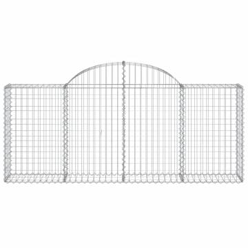 Arched Gabion Baskets 20 pcs 200x30x80/100 cm Galvanised Iron