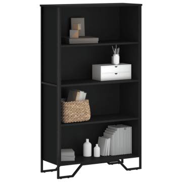  Bookcase Black 80x31x137.5 cm Engineered Wood