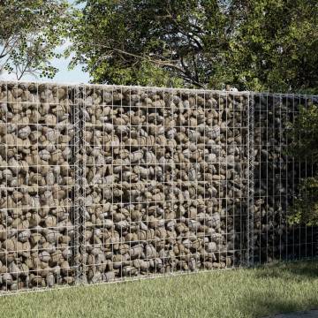  Gabion Basket with Cover 150x100x100 cm Galvanised Iron