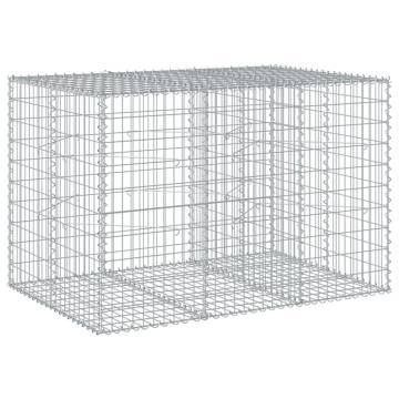  Gabion Basket with Cover 150x100x100 cm Galvanised Iron