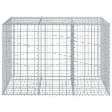  Gabion Basket with Cover 150x100x100 cm Galvanised Iron