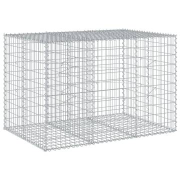  Gabion Basket with Cover 150x100x100 cm Galvanised Iron