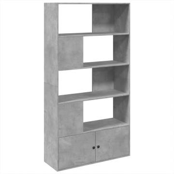  Bookcase Concrete Grey 100x36x189 cm Engineered Wood