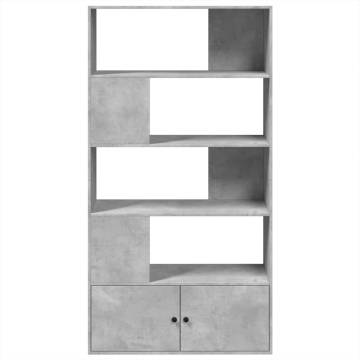  Bookcase Concrete Grey 100x36x189 cm Engineered Wood