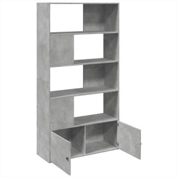  Bookcase Concrete Grey 100x36x189 cm Engineered Wood