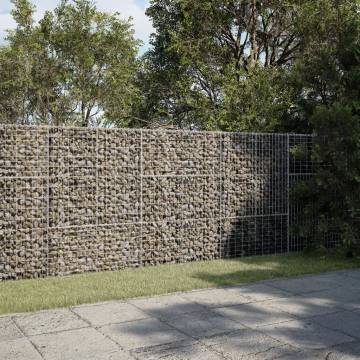  Gabion Basket with Cover 300x100x150 cm Galvanised Iron