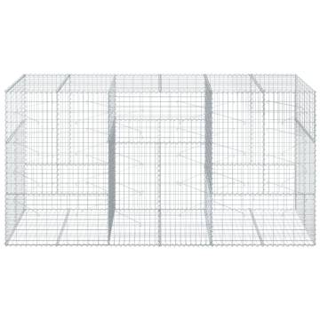  Gabion Basket with Cover 300x100x150 cm Galvanised Iron