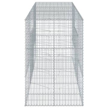  Gabion Basket with Cover 300x100x150 cm Galvanised Iron