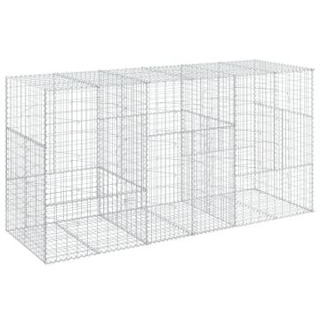  Gabion Basket with Cover 300x100x150 cm Galvanised Iron