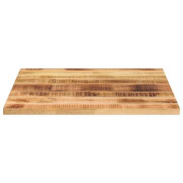  Table Top 80x80x1.5 cm Square Solid Wood Rough Mango