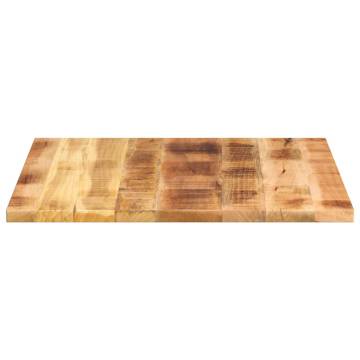  Table Top 80x80x1.5 cm Square Solid Wood Rough Mango