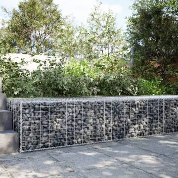  Gabion Basket with Cover 200x100x50 cm Galvanised Iron