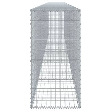  Gabion Basket with Cover 600x50x100 cm Galvanised Iron