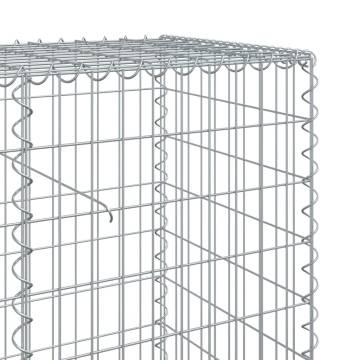  Gabion Basket with Cover 600x50x100 cm Galvanised Iron