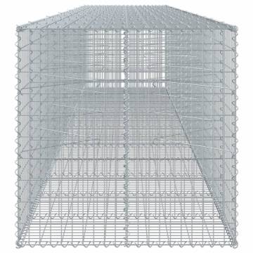  Gabion Basket with Cover 650x100x100 cm Galvanised Iron