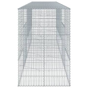  Gabion Basket with Cover 500x100x150 cm Galvanised Iron