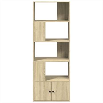  Bookcase Sonoma Oak 70x36x189 cm Engineered Wood