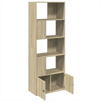  Bookcase Sonoma Oak 70x36x189 cm Engineered Wood