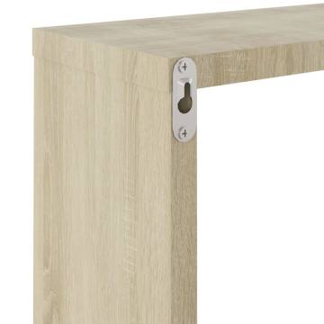  Wall Cube Shelves 4 pcs Sonoma Oak 30x15x30 cm