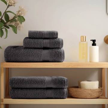  Premium Bath Towels SOLUND 25pcs Anthracite 100x150cm 600gsm