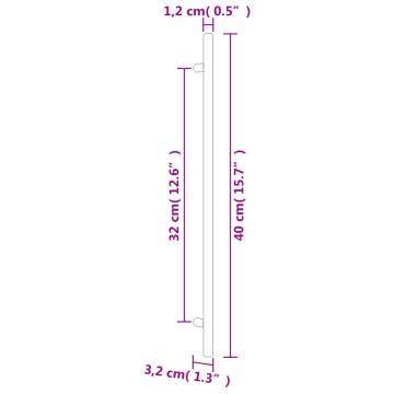  Cabinet Handles 10 pcs Gold 480 mm Stainless Steel