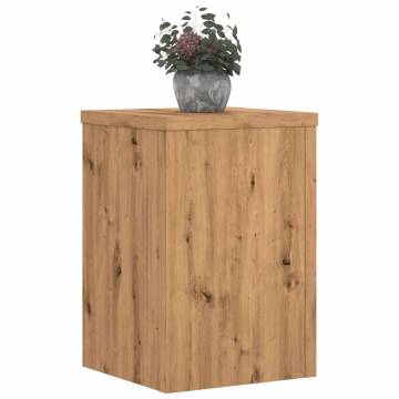  Plant Stands 2 pcs Artisian Oak 20x20x30 cm Engineered Wood