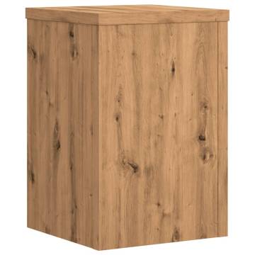  Plant Stands 2 pcs Artisian Oak 20x20x30 cm Engineered Wood