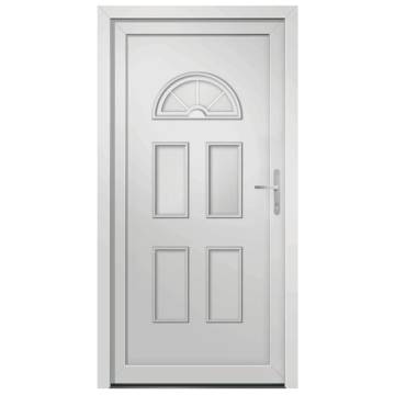  Front Door White 110x210 cm PVC