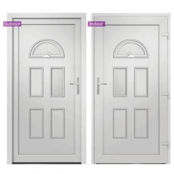  Front Door White 110x210 cm PVC