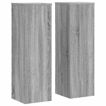  Plant Stand 2pcs Grey Sonoma 25x25x80 cm Engineered Wood