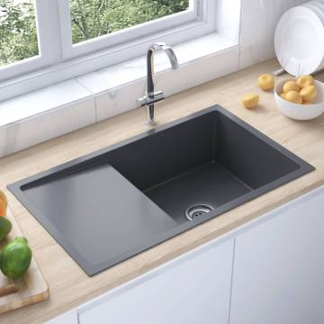 Handmade Kitchen Sink Black Stainless Steel