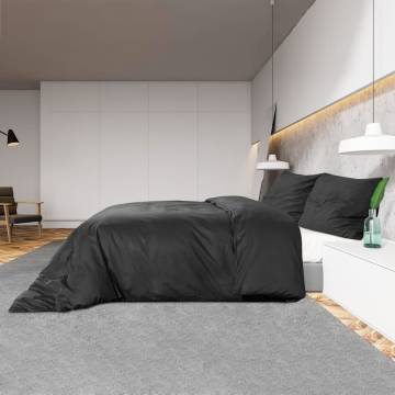 Duvet Cover Set Black 135x200 cm Cotton