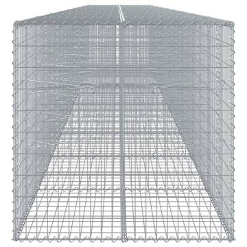  Gabion Basket with Cover 1000x100x100 cm Galvanised Iron