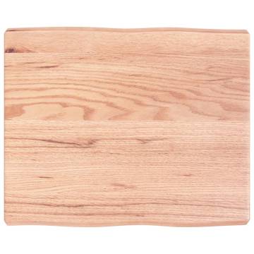 Table Top Light Brown 60x50x(2-6) cm Treated Solid Wood Live Edge