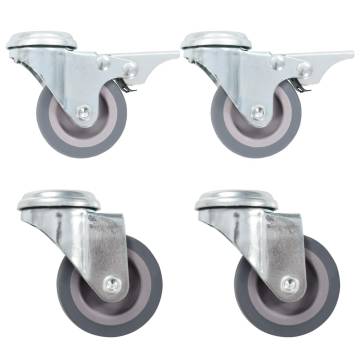  12 pcs Bolt Hole Swivel Casters 50 mm