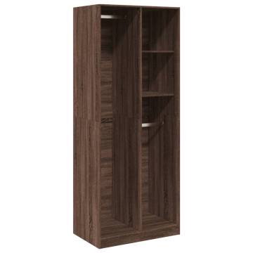  Wardrobe Brown Oak 80x50x200 cm Engineered Wood