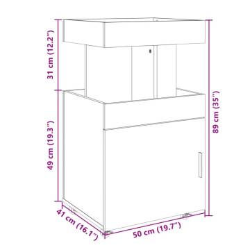  Bar Cart White 50x41x89 cm Engineered Wood