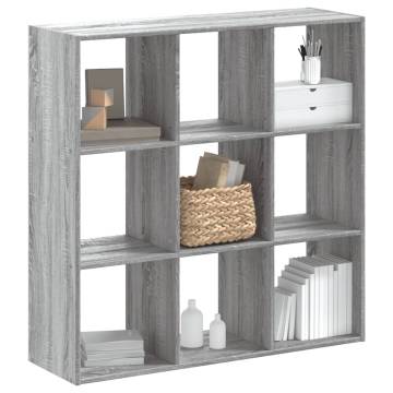  Bookcase Grey Sonoma 102x32x102 cm Engineered Wood