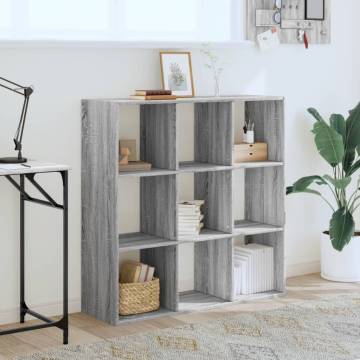  Bookcase Grey Sonoma 102x32x102 cm Engineered Wood