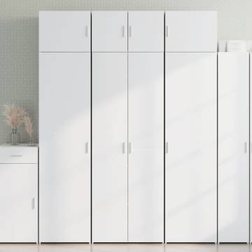  Storage Cabinet White 70x42.5x225 cm Engineered Wood