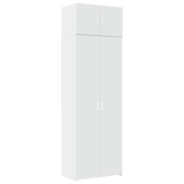  Storage Cabinet White 70x42.5x225 cm Engineered Wood