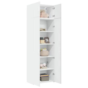  Storage Cabinet White 70x42.5x225 cm Engineered Wood