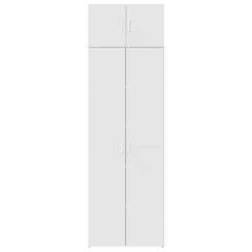  Storage Cabinet White 70x42.5x225 cm Engineered Wood