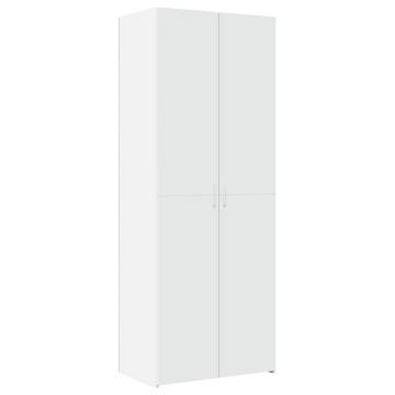  Storage Cabinet White 70x42.5x225 cm Engineered Wood