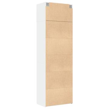  Storage Cabinet White 70x42.5x225 cm Engineered Wood