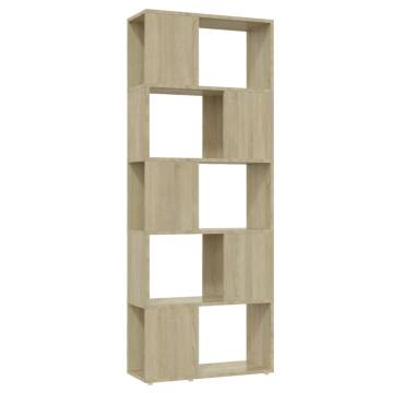  Book Cabinet Room Divider Sonoma Oak 60x24x155 cm